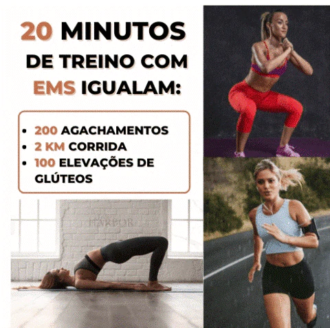 Estimulador Muscular Abdominal Perna Braço Unissex EMS